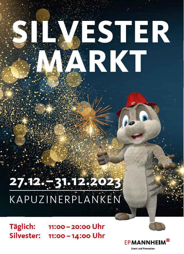 Plakat für den Silvestermarkt 2023
